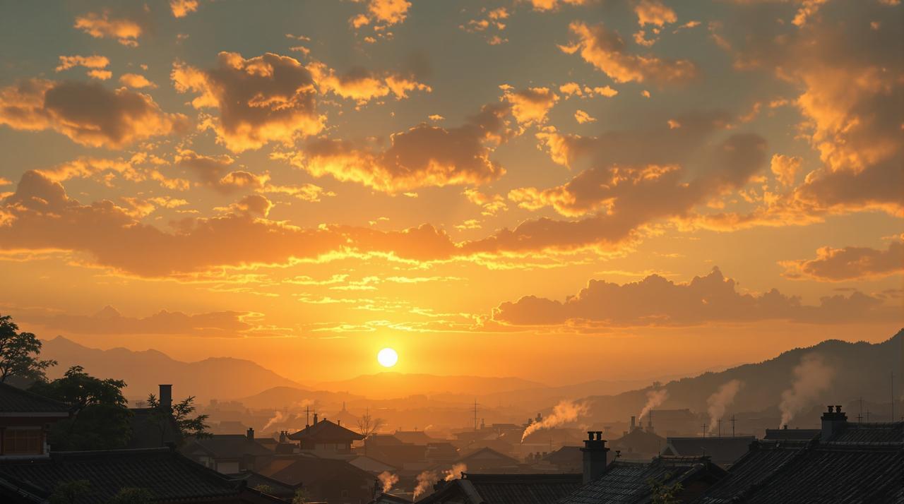 短剧资源网 - 暮色四合的温情剧场，夕阳下的乡村美景